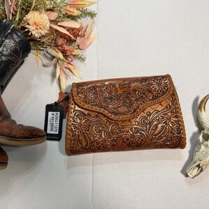 American Darling Brown Embossed Crossbody Bag